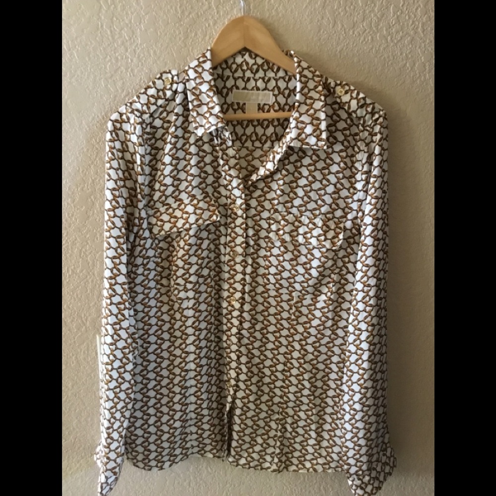 MICHAEL KORS LONG SLEEVE BLOUSE